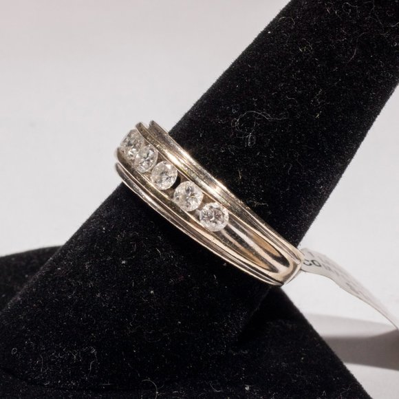 Vintage 1 Carat Mens Diamond Ring 14K Yellow Gold mens 1ctw diamond ring 14k wg